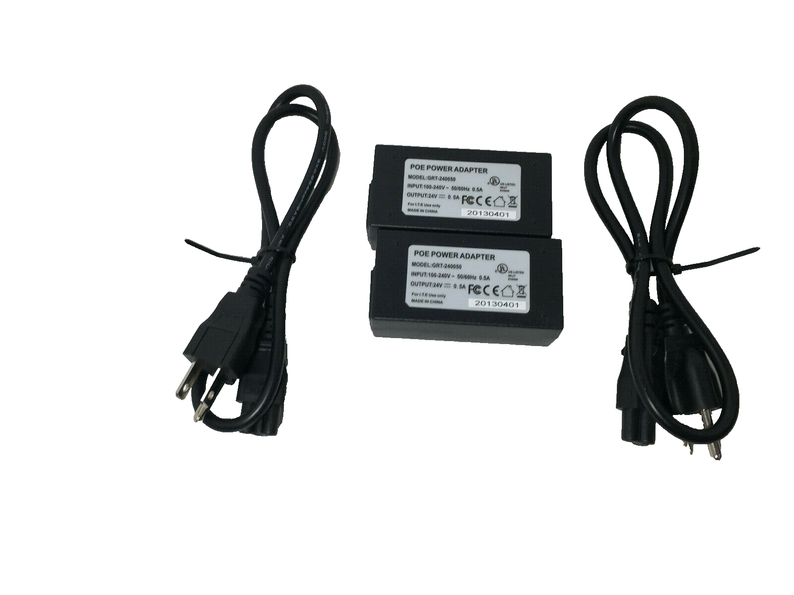 Lot of 2 New Hikvision POE Camera Power Supply Adapter GRT-240050 24V 50... - $9.85