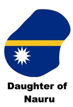 Daughter of Nauru Country Map Flag Poster High Quality Print - £5.51 GBP+