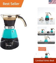 Modern Teal Espresso Machine for 3 or 2 Cups: Perfect Gift for Coffee Lo... - $999.48 MXN