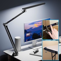 Led Desk Lamp,Dimmable 10 Color Modes 2700K-7000K &amp; 10 Brightness,Swing Arm Tabl - £34.65 GBP