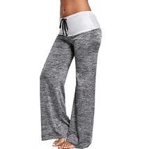 Women Sports Pants Yoga Trousers Elastic Leisure Wide Legged Pants Casua... - $17.95