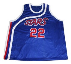 Moses Malone #22 Utah Stars New Men Basketball Jersey Blue Any Size image 4