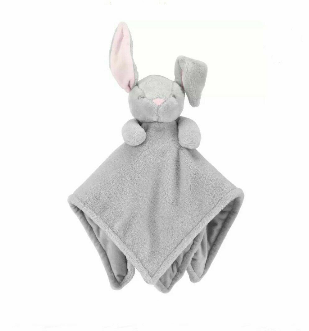 Primary image for NWT Carters Gray Grey Bunny Rabbit Security Blanket Soft Plush Lovey Toy 67781