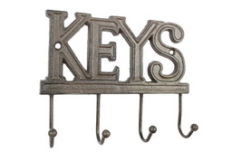 [Pack Of 2] Cast Iron Keys Hooks 8&quot;&quot; - £46.54 GBP