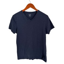 J.Crew Slim-Washed Cotton Tee v-neck blue t-shirt Size Small - $14.84