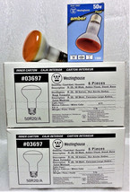 Westinghouse 50W R20 Amber Flood Bulb 03697 - Box of 6 - NEW! - $19.99