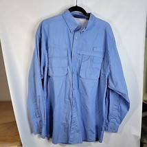 Mens Bass Fishing Shirt Long Sleeve Button Front Size XL - £19.66 GBP