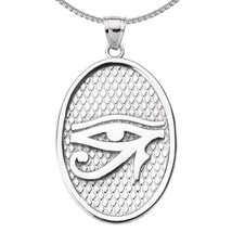 925 Sterling Silver The Eye of Horus Oval Charm Pendant Necklace - £26.25 GBP+