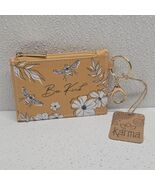 Karma Bee Kind Key Ring Yellow Credit Card ID Holder Small Wallet - New! - $269.22 MXN
