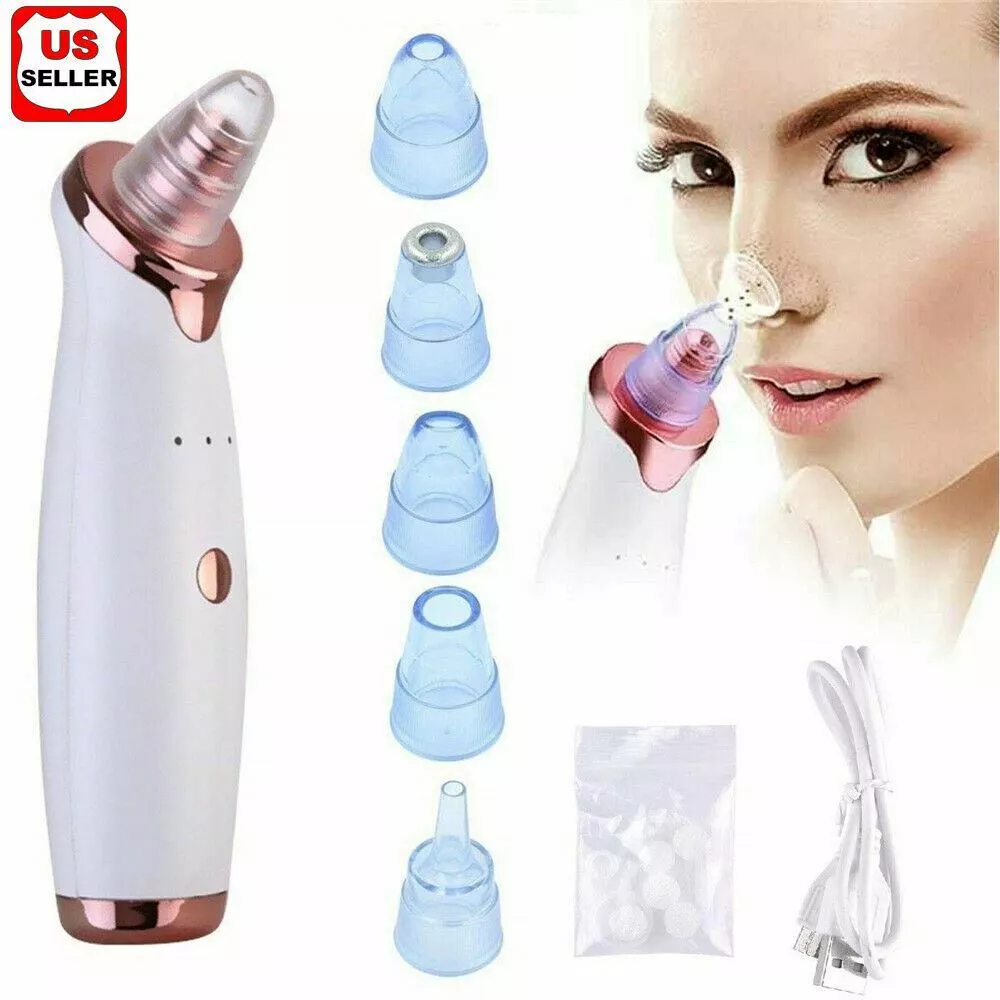 Electric Cleaner Face Blackhead Remover Diamond Pore Vacuum Suction Whit... - $34.10 CAD