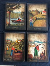 B. D&#39;Arte F. Conz Beautiful set of paintings . The four seasons. 19th cent. - £160.74 GBP
