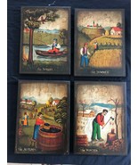 B. D&#39;Arte F. Conz Beautiful set of paintings . The four seasons. 19th cent. - £157.38 GBP