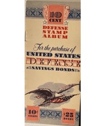 1942 US War WW2  Savings Bond 10 Cent Defense 3 Stamps With Album   - £12.63 GBP