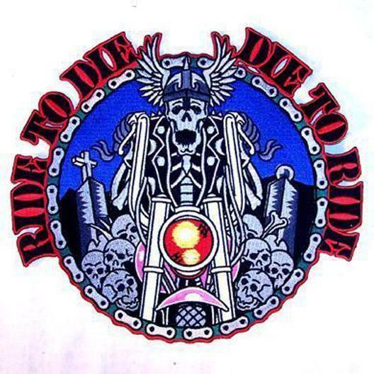large JUMBO DIE TO RIDE MOTORCYCLE SKELETON JACKET BACK PATCH JBP13 new ... - $18.99
