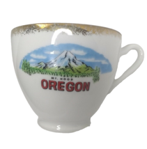 Mount Hood Oregon Teacup Porcelain Teacup Vintage Mt. Hood Coffee Cup 2 5/8&quot; - £2.34 GBP