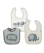 Gerber Baby Boy 100% Organic Cotton Bibs, Qty 3, Elephants - $9.95