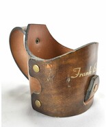 Vintage Tooled Leather Mug Holder with Handle  - $27.06 CAD