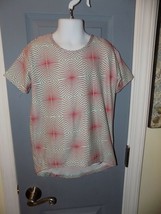 Lularoe Gracie Mint Green W/Red Lines Shirt Size 6 Girl&#39;s EUC - £14.00 GBP