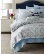 JOHN ROBSHAW TEXTILES ALISHA LIGHT INDIGO 3pc QUEEN DUVET COVER/2pc EURO... - £311.26 GBP