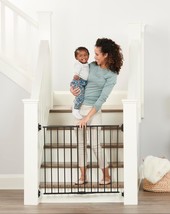 2-In-1 Extra Wide Stairway And Hallway Walk Through Baby Safety Gate, Aw... - £28.30 GBP