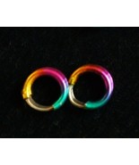 Niobium over Sterling Silver Small Hoop Earrings - $5.48 CAD