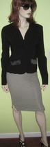 Vintage WOMEN&#39;S GUESS Authentic JEANS Black Silky Blazer Jacket S/P Petite  - £35.45 GBP