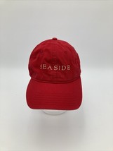 SEASIDE ONE SIZE RED ADJUSTABLE CURVE BASEBALL HAT CAP - £7.76 GBP