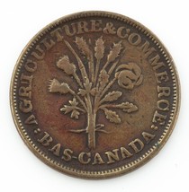 Comercio &amp; Agricultura Inferior Canadá Banco De Montreal Token Un Sous M... - £50.50 GBP