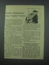 1954 Kellogg's All-Bran Cereal Ad - Sombre schoolmaster takes regular lessons - $18.49