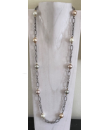 Elegant JCG Sterling Silver Necklace with Pearls and 18K Beads - £466.47 GBP