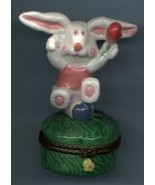 HAPPY BUNNY RABBIT HINGED BOX - £8.79 GBP