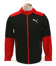 Puma Cell Black &amp; Red Zip Front Hooded Jacket Men&#39;s NWT - £79.63 GBP