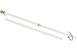 6&#39; Foot White Spinning Flag Pole - $24.98