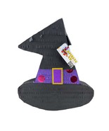 Black &amp; Purple Witch Hat Pinata, Halloween Birthday Party Decoration, Ho... - €34,22 EUR