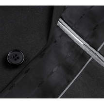 Men Renoir Tuxedo One Button Shawl Satin Lapel Formal Slim Fit 201-1 Black image 4