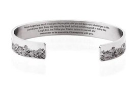 Inspirational ~ 10 mm ~ Stainless Bracelet--Never forget how much I love you (2) - £20.92 GBP