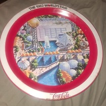 Vintage 1982 World&#39;s Fair Knoxville Tennessee Enjoy Coca-Cola 12&quot; Metal Tray - £14.74 GBP
