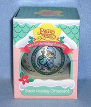 Precious Moments World Trimmed with Joy Glass Holiday Ornament 1994 #138460 NIB - £7.03 GBP