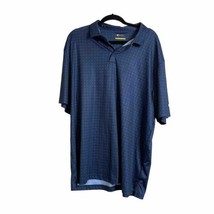 Jack Nicklaus Blue Diamond Print Golf Polo Shirt Mens Szie XXL - $19.38