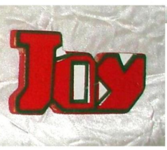 Holiday ornament JOY word sign vintage wood makes great display piece fr Barbie  - £5.47 GBP
