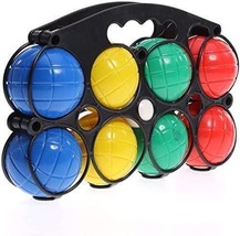 Set of 8 Colourful Plastic Boules Water Filled French Boules Fun Garden Game Set - £10.81 GBP