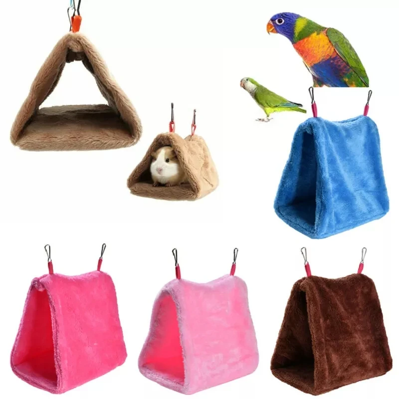 Play Fashion Pet Bird Parrot Cages Warm Hammock Hut Tent Bed Hanging Cave for Sl - £23.18 GBP