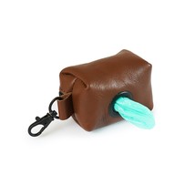 Dog Poop Bag Dispenser Leather Waste Bag Holder Travel Poop Pick-up Bags... - $14.24