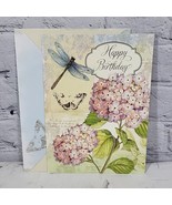 Happy Birthday Floral Card with Printed Envelope Thoughts and Inspirations - $5.93