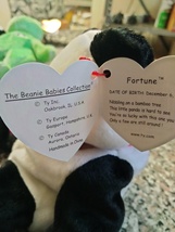 Ty &#39;Gasport&#39; Swingtag Error Beanie Babies Fortune The  Panda Bear - $19.95