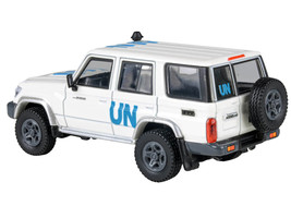 2014 Toyota Land Cruiser LC76 White &quot;United Nations&quot; 1/64 Diecast Model Car b... - $25.39