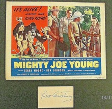 Ray Harryhausen,R.Armstrong,T. Moore (Mighty Joe Young) Autograph Lobby Card * - £545.12 GBP