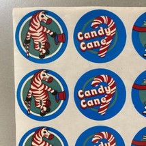 Vintage 1980s CTP Scratch &amp; Sniff Candy Cane Zebra Peppermint Stickers - £31.46 GBP