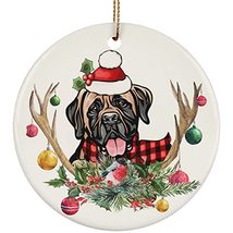hdhshop24 Cute English Mastiff Dog Love Christmas Ornament Gift Pine Tre... - £15.49 GBP