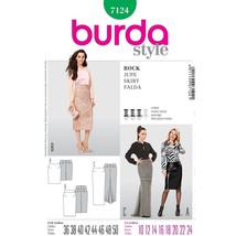 Burda Sewing Pattern 7124 Skirt Knee or Full Length Misses Size 10-24 - $16.16